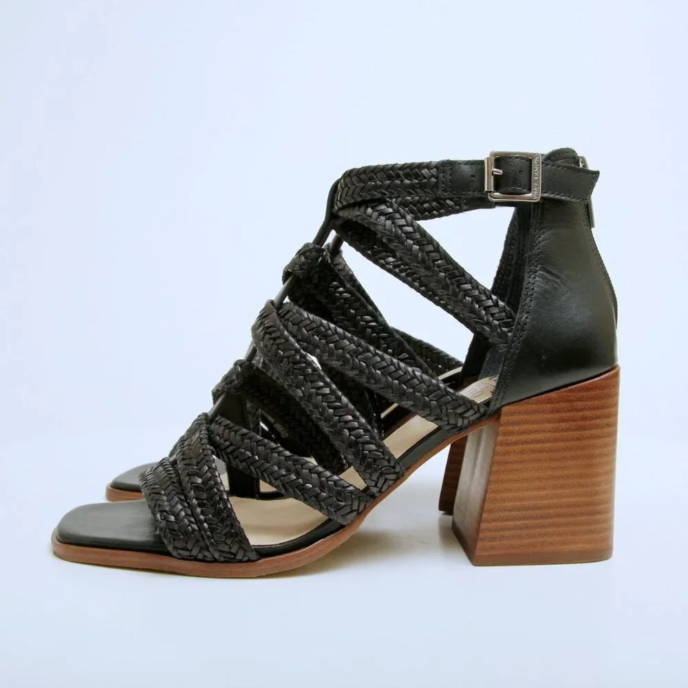 NWT‎ Vince Camuto Nissena Leather Strappy Heeled Sandals
